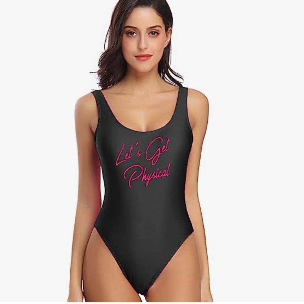 New MIAIULIA Swimsuit Retro 80s/90s High Cut Low Back Padding One Piece Size Med